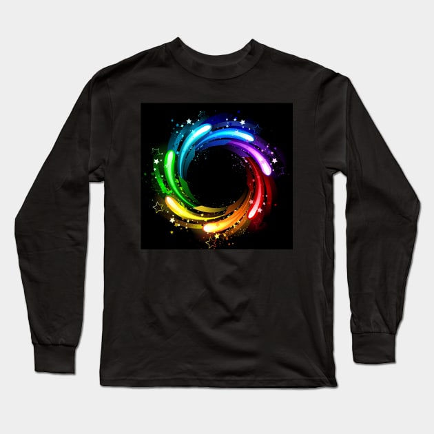 round rainbow banner Long Sleeve T-Shirt by Blackmoon9